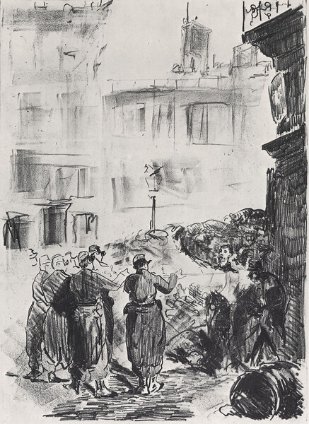 The Barricade by Manet